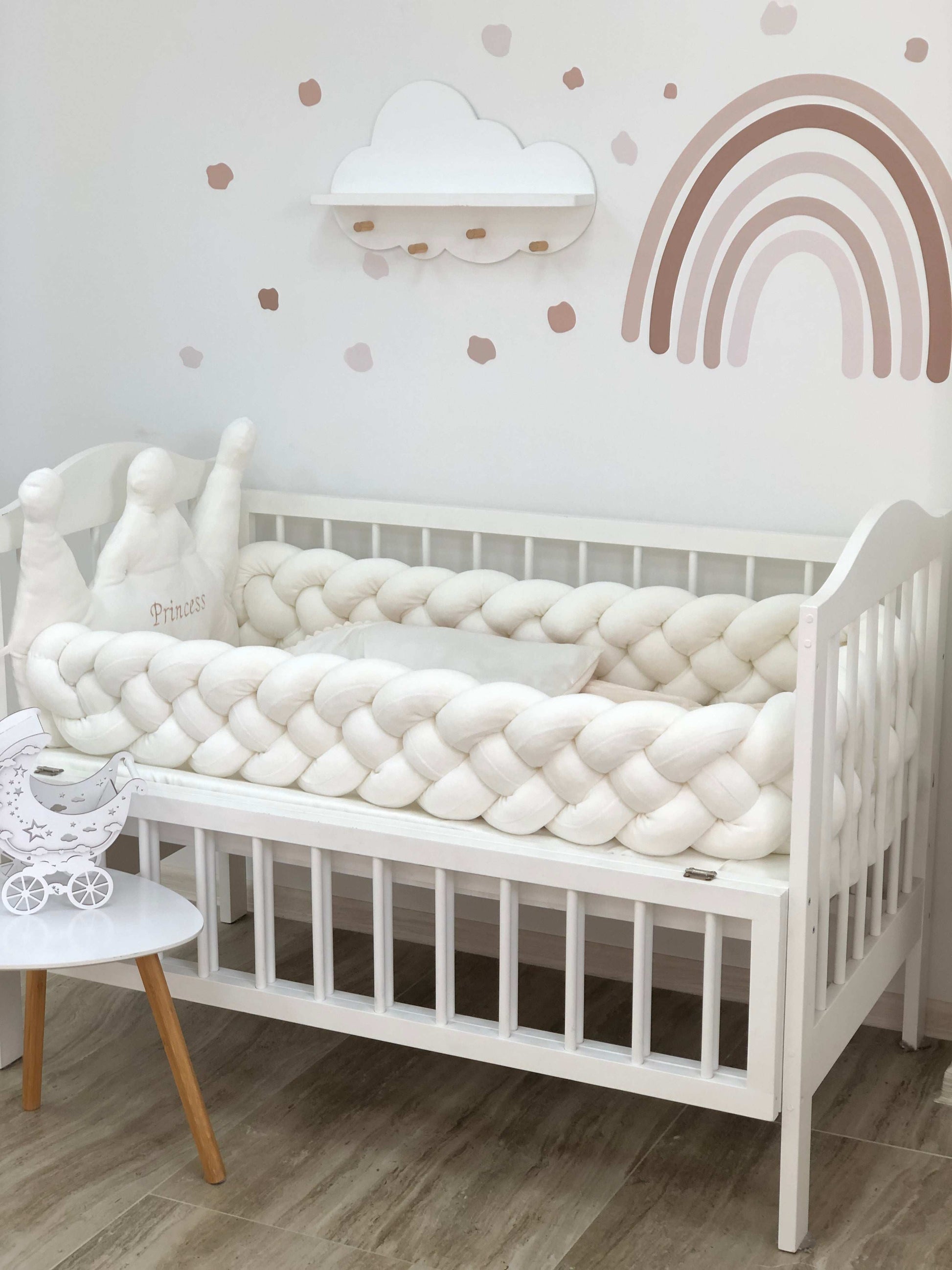 Crib set "Milk Crown" - Baby Bedding Worlds