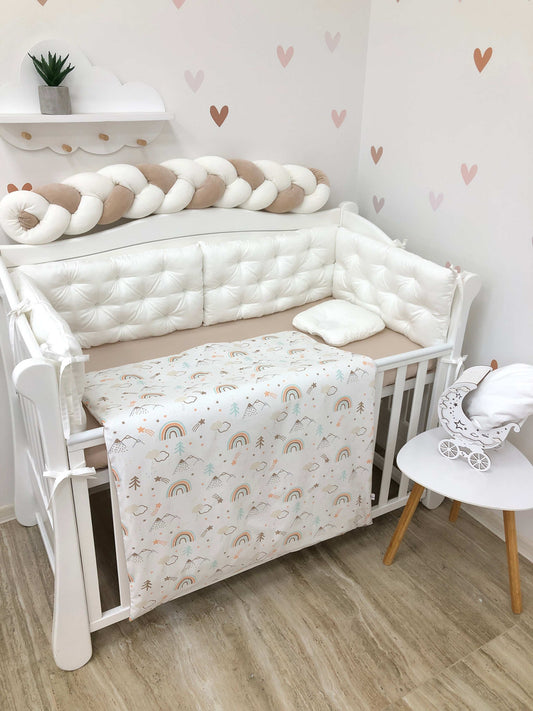 Crib set "Latte" - Baby Bedding Worlds