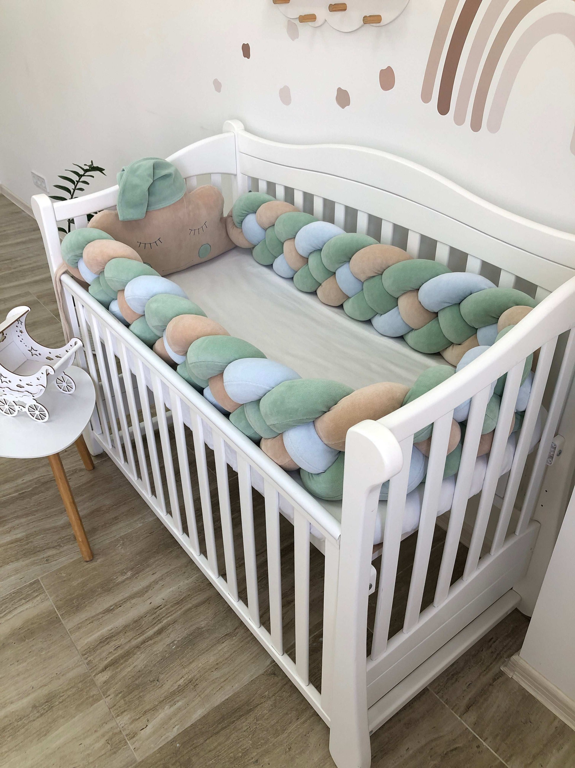 Bumper braid and cloud “Brown cloud” - Baby Bedding Worlds