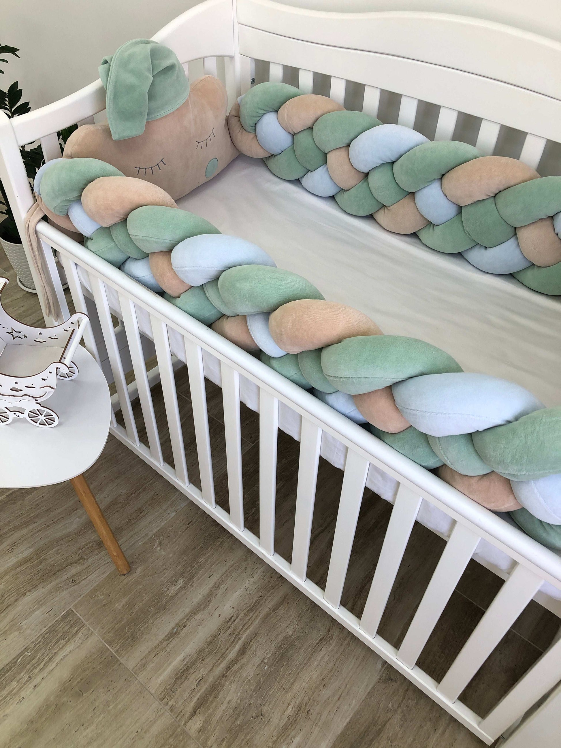 Bumper braid and cloud “Brown cloud” - Baby Bedding Worlds