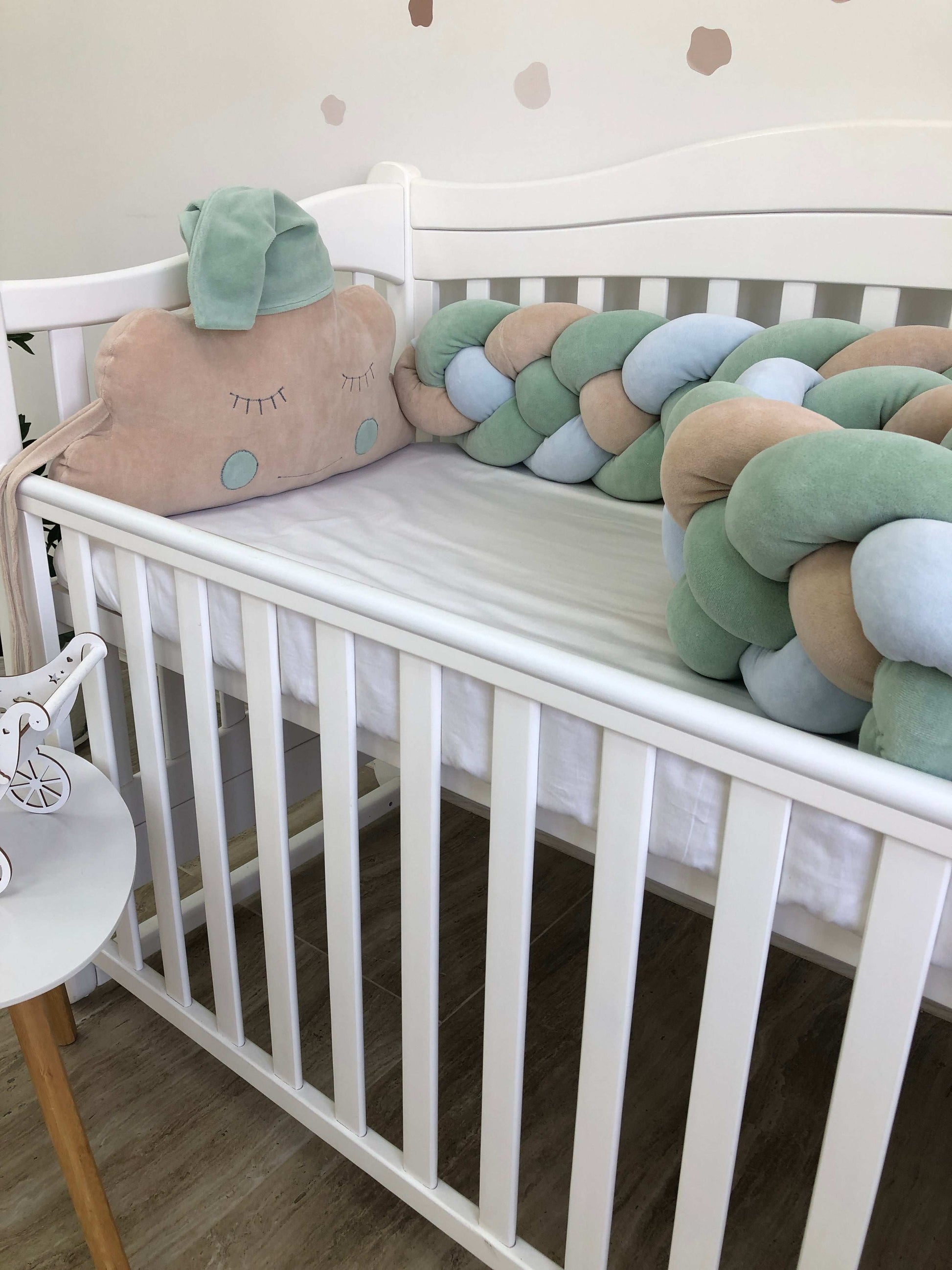 Bumper braid and cloud “Brown cloud” - Baby Bedding Worlds