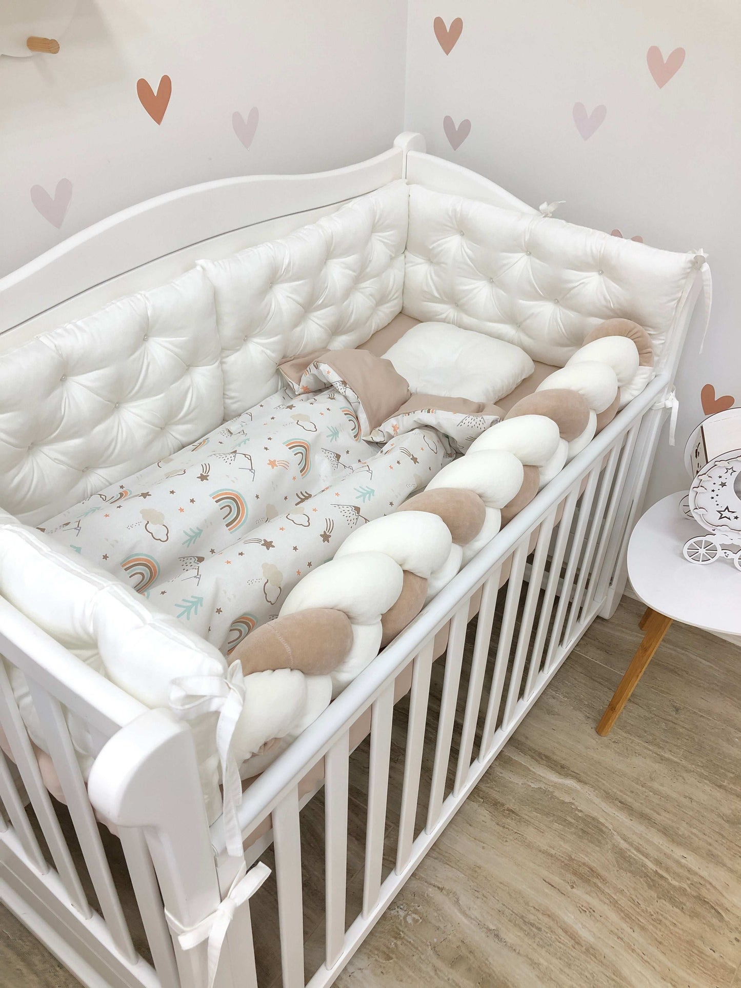 Crib set "Latte" - Baby Bedding Worlds