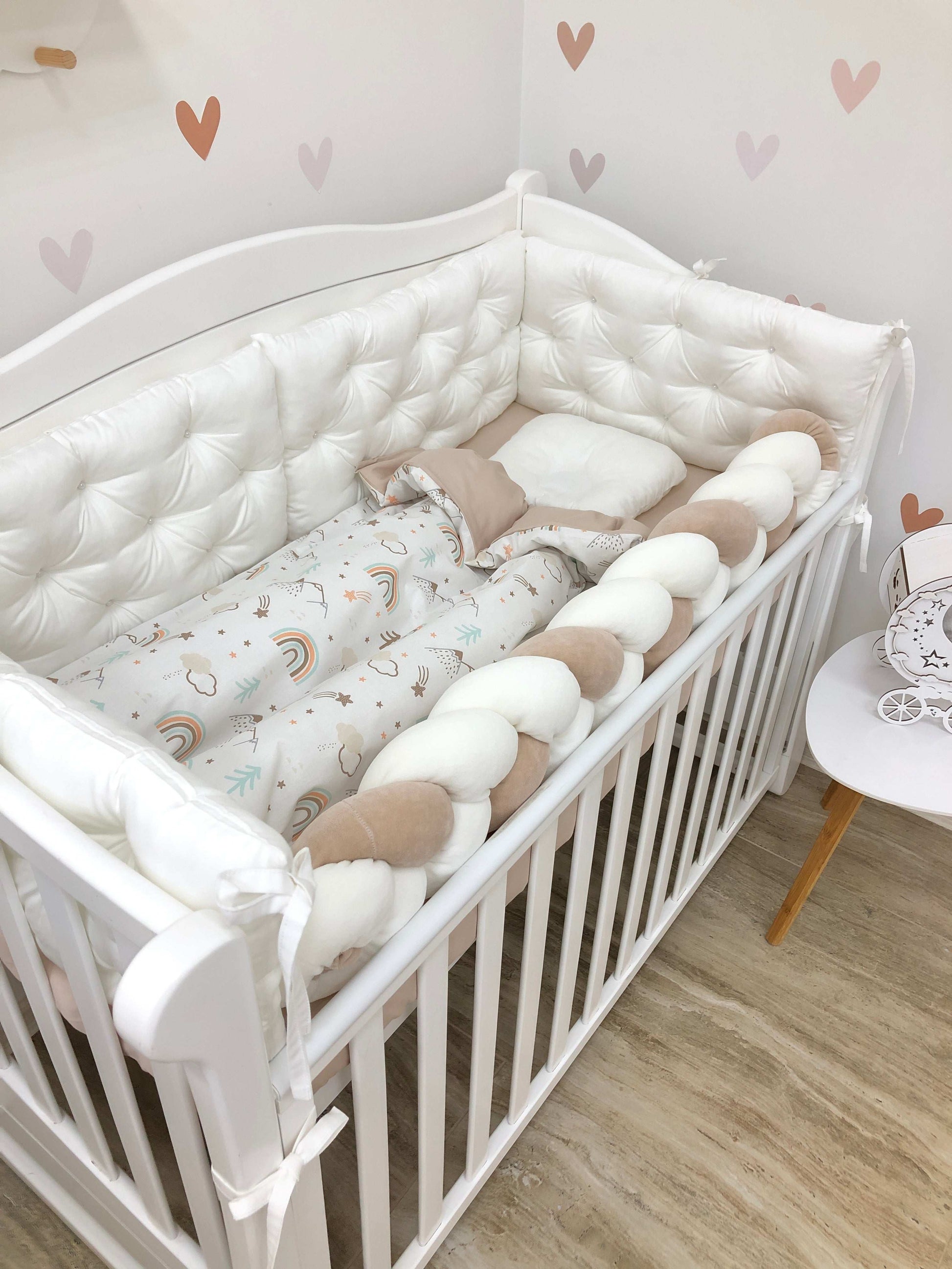Crib set "Latte" - Baby Bedding Worlds