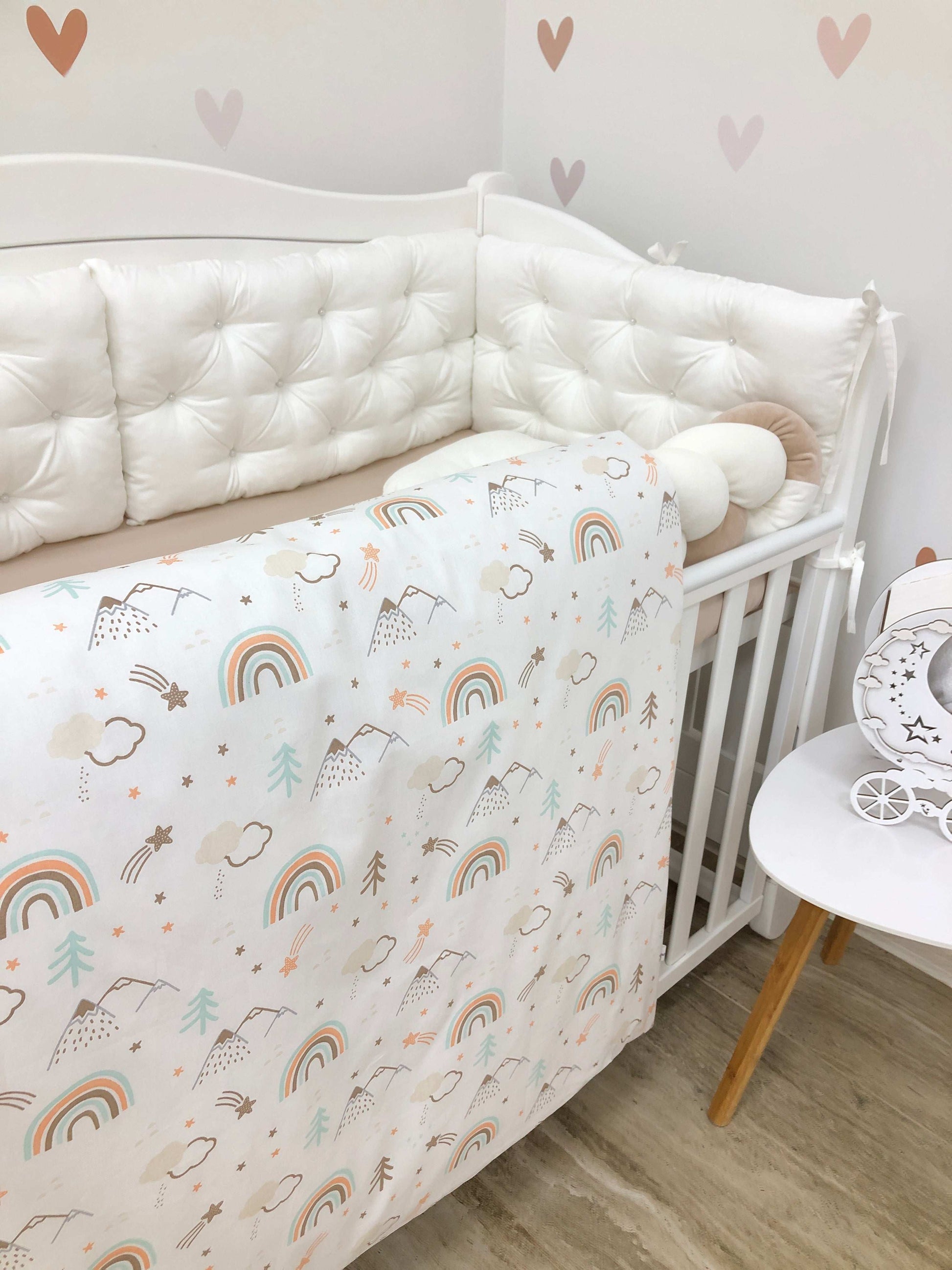 Crib set "Latte" - Baby Bedding Worlds