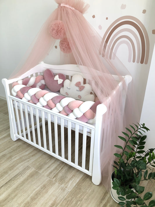 Crib bedding set "Powder cloud"