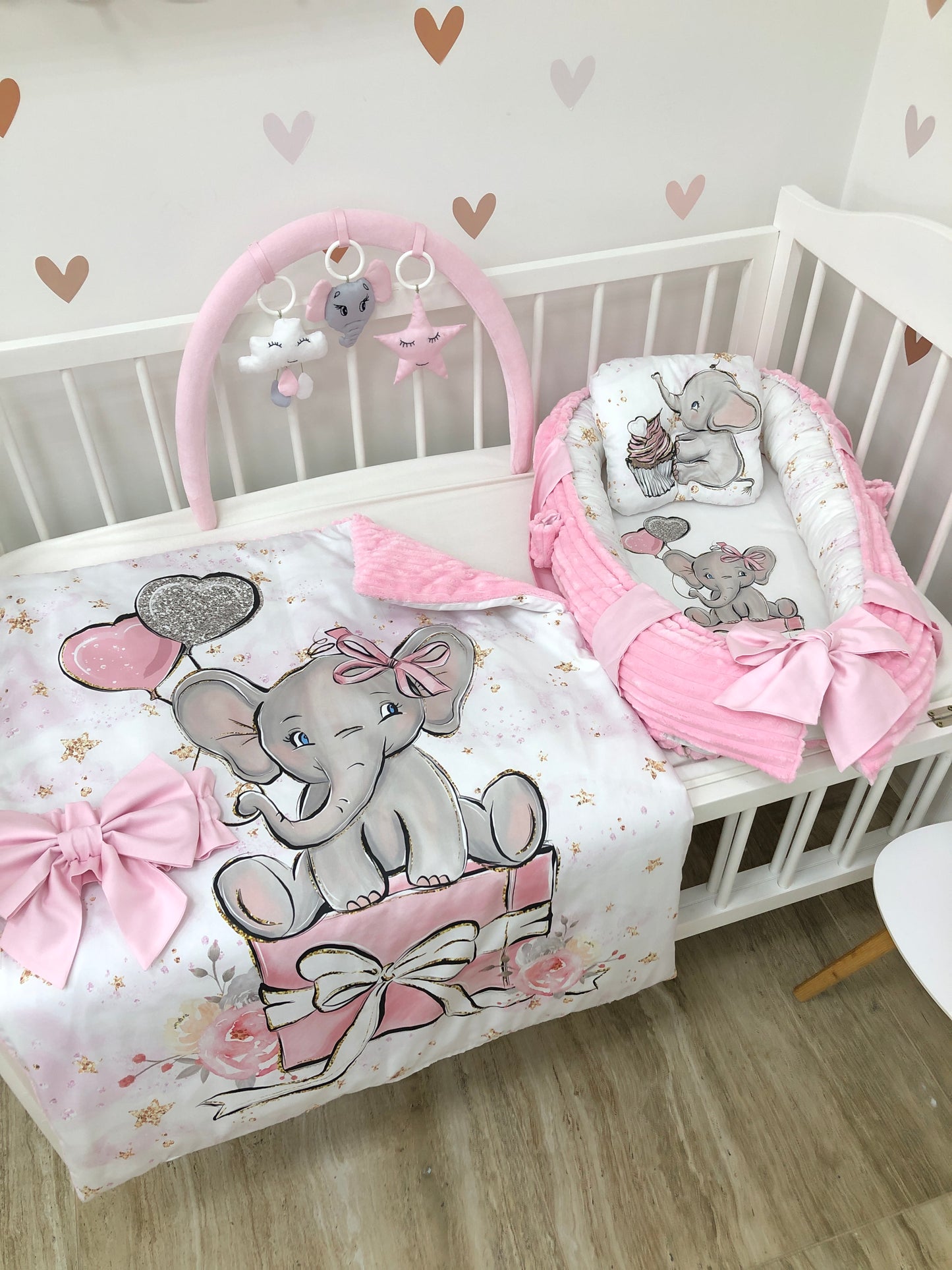 Baby nest set "Pink elephant"