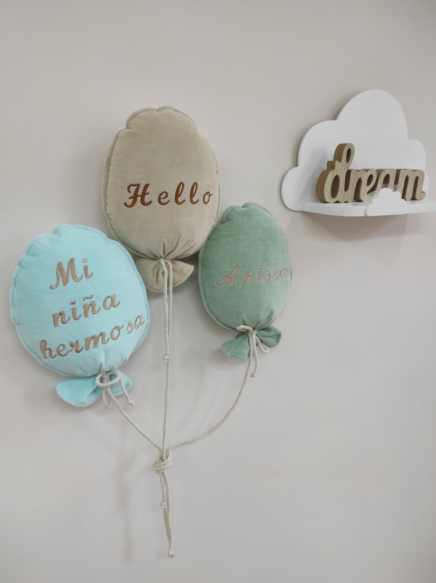 Custom Name Velour Balloon. Baby Nursery Decor