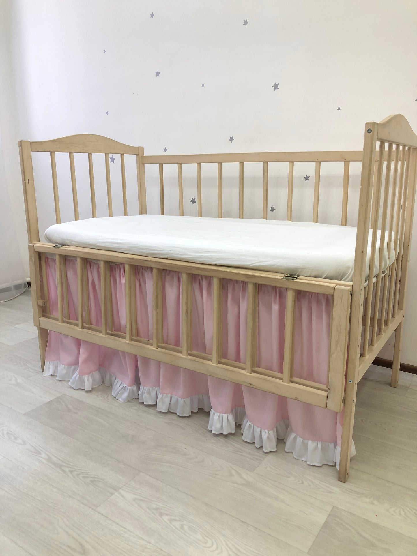 Crib Skirt Pink - Baby Bedding Worlds