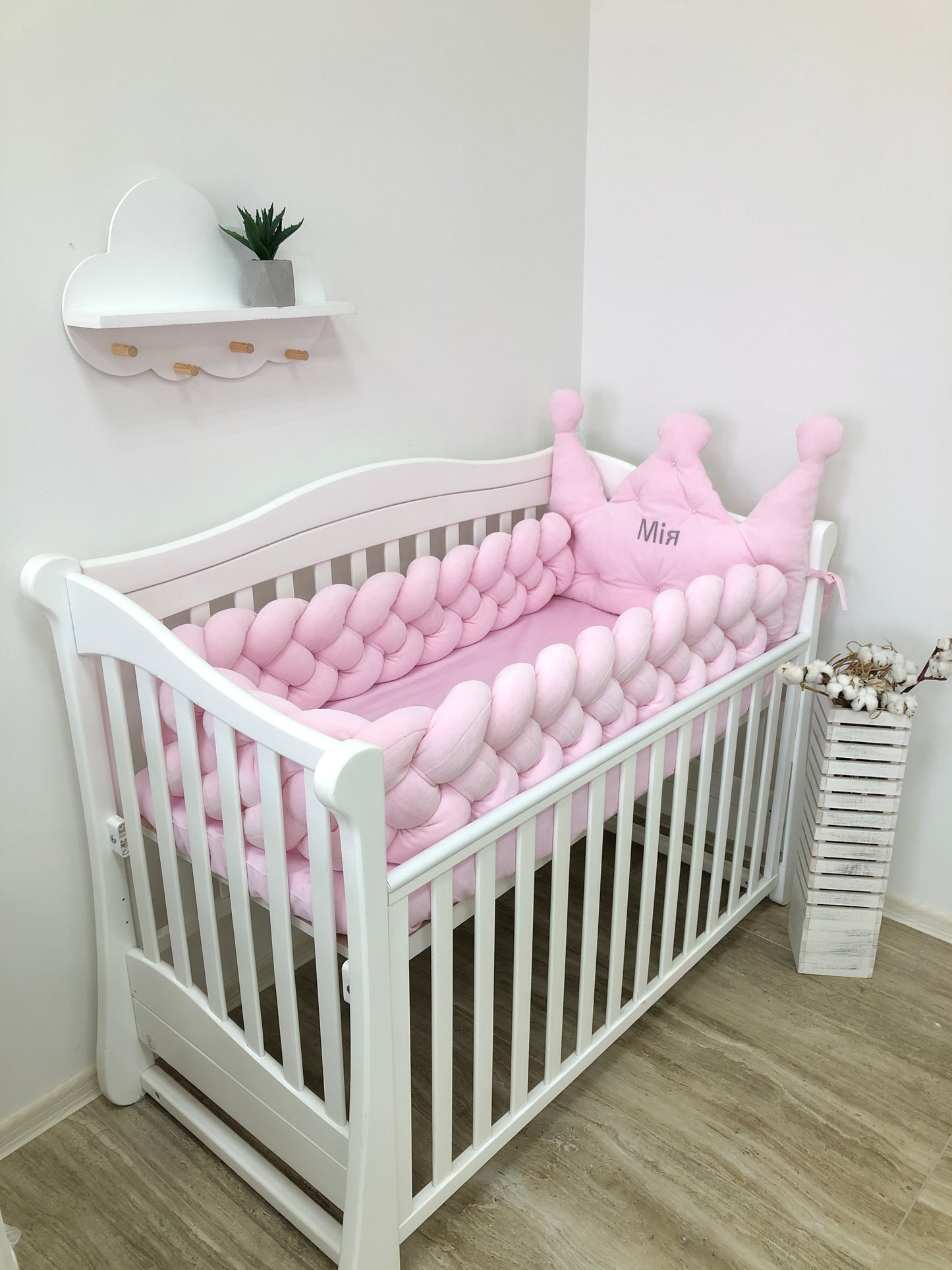 Pink girl baby bedding set