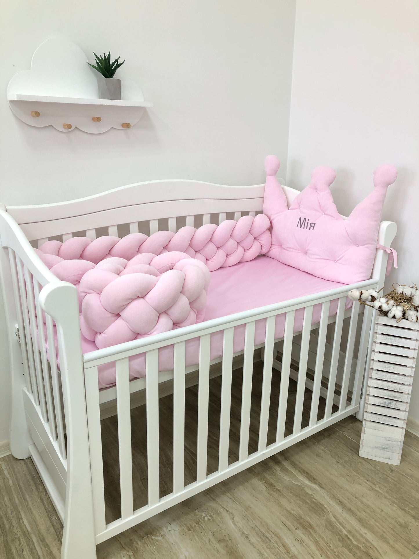 Pink girl baby bedding set