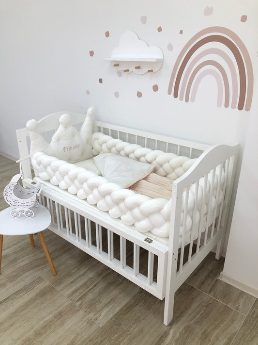 Crib set "Milk Crown"