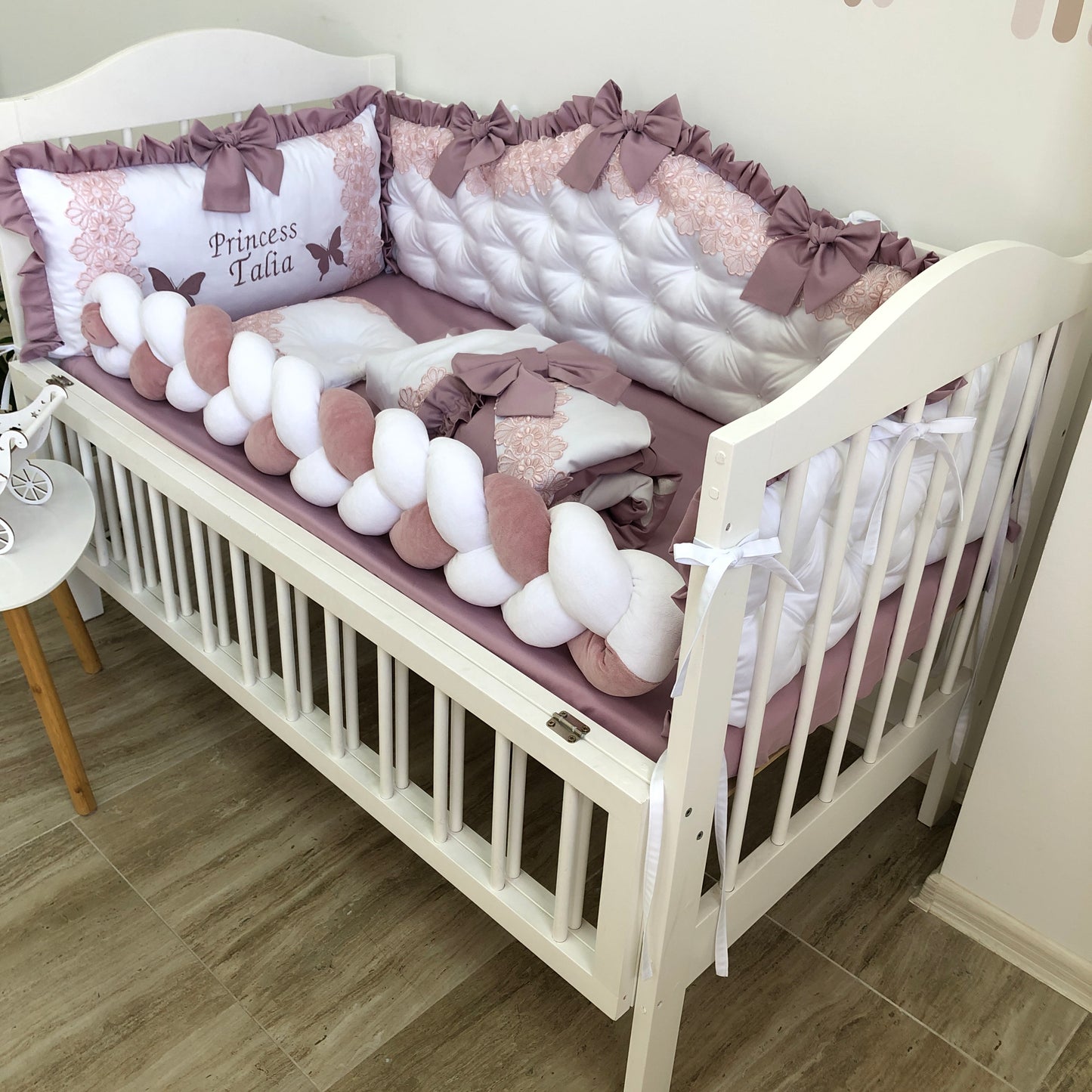 Crib bedding set "Lilac royal"