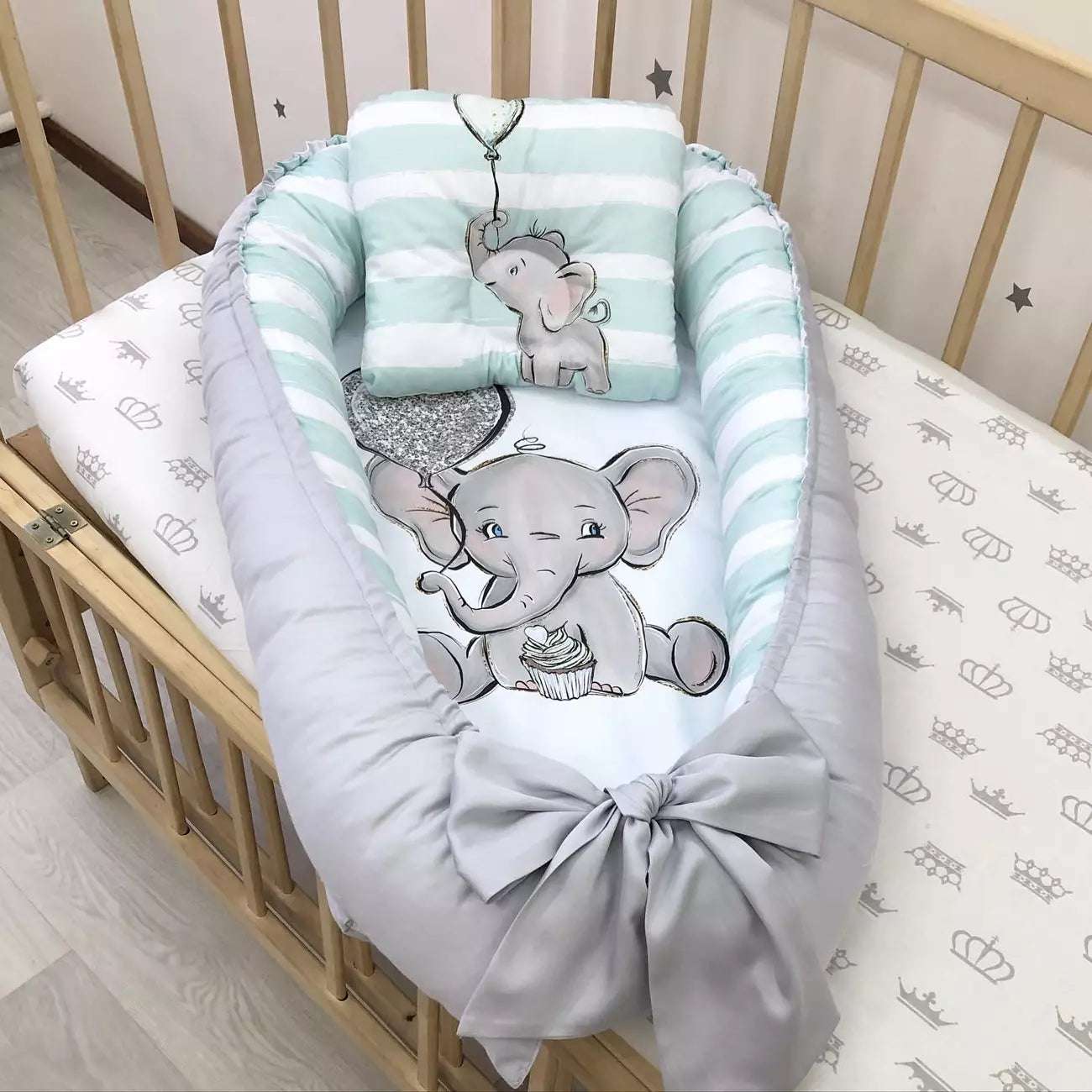 Baby nest “Elephant” - Baby Bedding Worlds