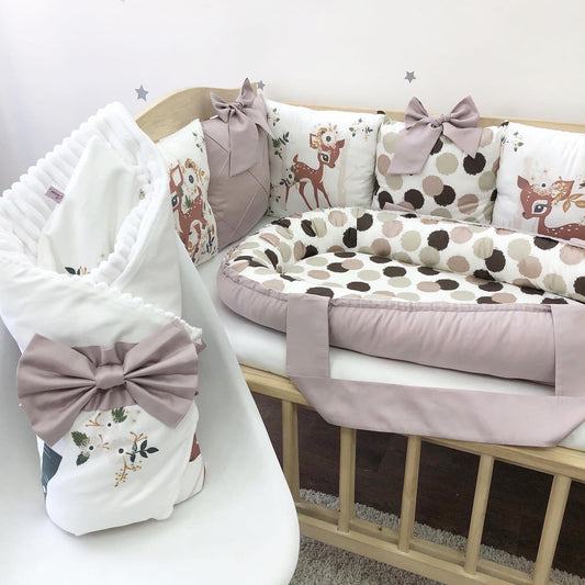 Crib set “Little fawn” - Baby Bedding Worlds