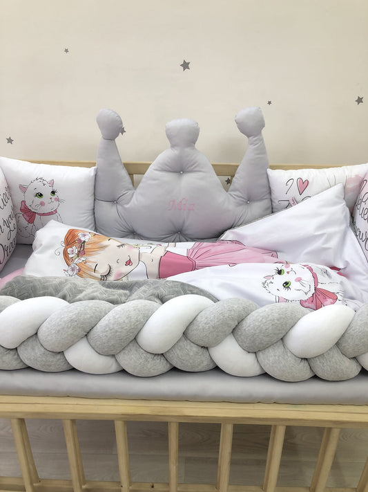 Crib set ”Fairy girl” - Baby Bedding Worlds